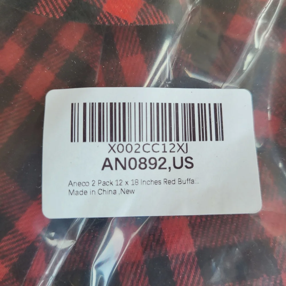 2 Pack Red Black Buffalo Plaid Bow 12 x 18 Christmas Bows Wreaths Tree Garland